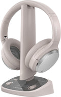 Avantree Crescendo 3D – Casque TV sans Fil avec Son Surround 7.1, Mode Cinéma, Compatible avec Les Barres de Son HDMI, 60 H d’Autonomie, Batterie Remplaçable(Beige Tempête De Sable)