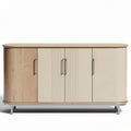 Buffet moderne en bois de chêne et MDF couleur beige dimensions 150 x 45 x 70 cm