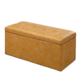 Banc de rangement en similicuir camel 80x40x40 cm(Camel)