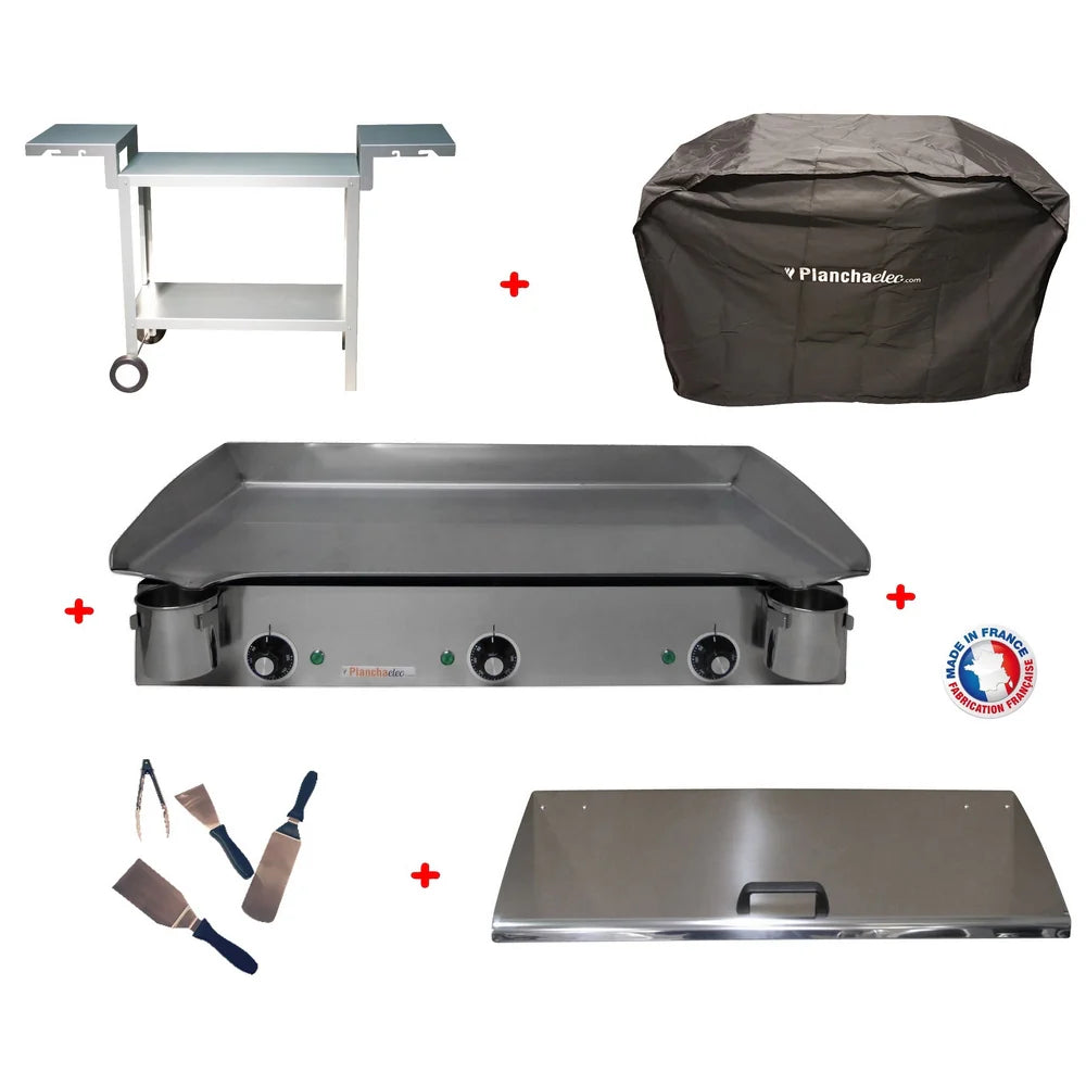 Pack plancha électrique  Lux 830 Inox - Chariot Odéon 831 Planchaelec(SELLER_2026_64434)