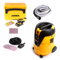 Mirka DEOS System PRO (KIT1720WOMDE) Ponceuse orbitale DEOS 353 CV + aspirateur industriel 1025 L PC + tuyau d'aspiration 4m + kit de démarrage Roundy + 250x bandes de ponçage(défaut)
