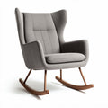 Fauteuil à bascule en cuir synthétique marron dimensions 80 x 80 x 90cm