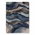 Tapis en microfibre abstrait design multicolore 120 x 90 x 2 cm