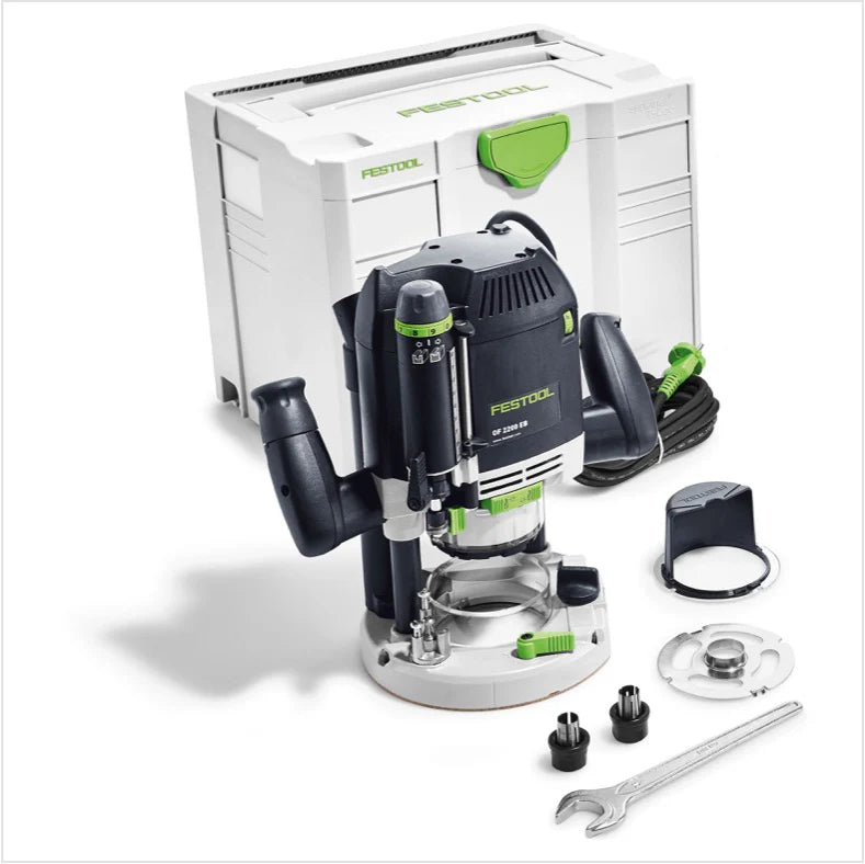 Festool OF 2200 EB-Plus Défonceuse 2200W course 80mm (574349) + Accessoires + Coffret Systainer(défaut)