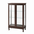 Vitrine en bois et verre trempé marron 60x30x120 cm(Marron)