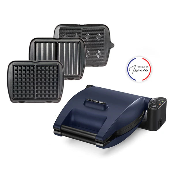 Gaufrier électrique 3 plaques Premium Gaufres® bleu abysse 1200 W Lagrange(OPERATOR_275060)