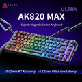 Ajazz AK820 MAX HE 75% Wired RGB Gaming Keyboard Hall Effect Rapid Trigger Mechanical Keyboards(Noir/Rgb)