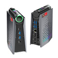 ACEMAGICIAN AMD Ryzen 9 6900HX RGB Gaming PC (8C/16T, up to 4.9GHz), 16GB DDR5 512GB NVME PCIe3.0 SSD, AMD Radeon 680M Micro Desktop Computer with 3(Argent/Noir)