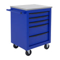 Chariot à outils en métal 5 tiroirs bleu(Bleu)