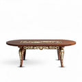 Table basse en bois avec motifs sculptés dimensions 150 x 80 x 75cm