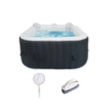 Kit Tout Inclus Sunspa spa gonflable carré 4 places et accessoires(Noir/Blanc)