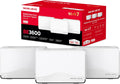 MERCUSYS TP-Link Routeur WiFi 7 Mesh BE3600Mbps Double Bande, 1 Port 2,5G + 2 Ports Gigabit, Couverts jusqu'à 650m², Connectez 150 appareils, Compatible Toutes Les Box Internet, Halo H27BE(3-Pack)(Blanc)