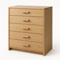 Commode à tiroirs 5 tiroirs en bois de chêne(Chêne clair)