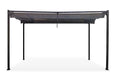 Freestanding pergola Noosa 4x3m light grey canvas roof(Gris Clair/Noir)