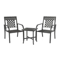 Ensemble de mobilier d'extérieur en métal noir(Noir)