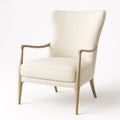 Fauteuil en bois tissu beige 100 cm x 70 cm x 85 cm(Beige)