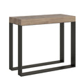 Table console extensible en bois Padova pour salle à manger(Extensible Jusqu'À 190 Cm/Classique/Ciment)