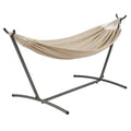 Hamac avec structure en métal et toile en coton beige(Beige)