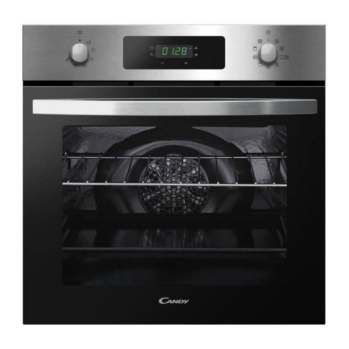 Four pyrolyse chaleur tournante Candy FICD X676(Noir/Argent)