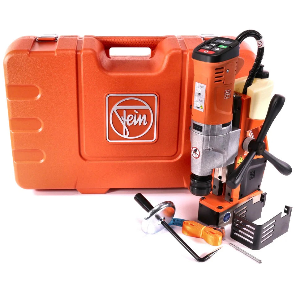 Fein KBU 35 PQW Universal Unité de perçage magnétique jusqu'à 35 mm ( 72707261000 ) + Jeu d'accessoires 5 pièces + Coffret(défaut)