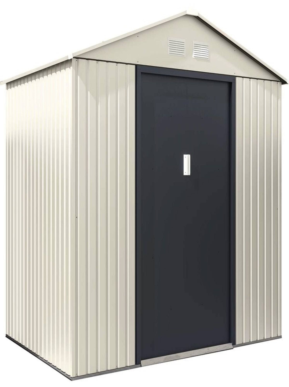 habitat et jardin Abri de Jardin métal Nebraska(Beige/Noir)
